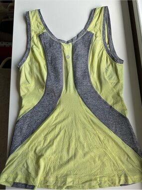lululemon athletica Yellow and Gray Performance Tank